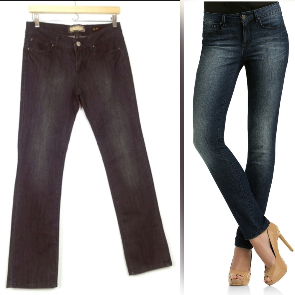 Kim Kardashian Curvey Denim Pant Size 8 Dark Wash Low Rise Straight Leg